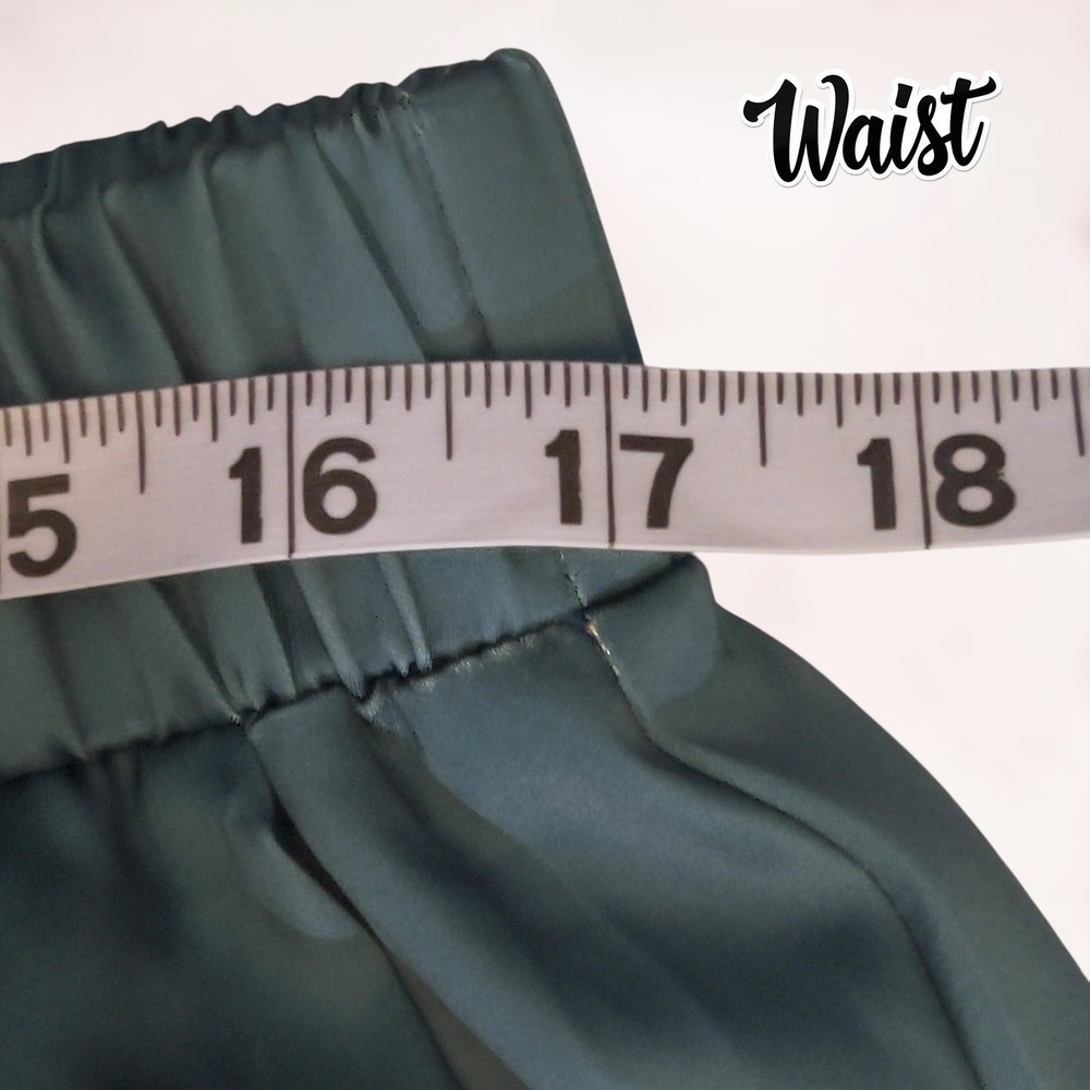 WKND CHASERS Chalk it Up 8 Ball Pants Wide Leg Palazzo Pants Teal Green Size 2XL - Picture 7 of 9